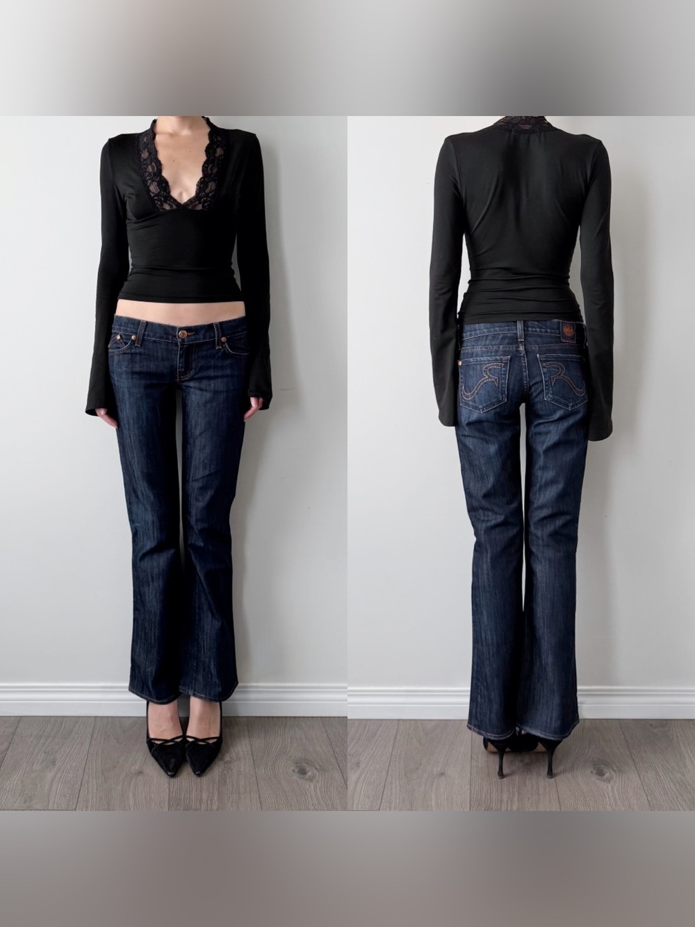 Rock & republic dark wash low rise bootcut jeans
